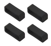 Goorvoucs 4X Black Watch Strap Retaining Hoop Loop Rubber Retainer Buckle Holder 22mm