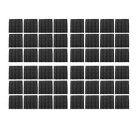 Goorvoucs 4X Charcoal Acoustic Foam Tiles Soundproofing Foam Panels Studio Sound Padding 2 X 10 X 10 Inch(Black)