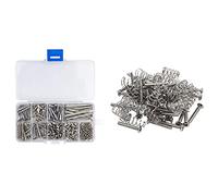 Goorvoucs 50Pcs Single Coil Pickup Screws & Adjust Height Springs & 204 Pcs Guitar Screw Kit 9 Types Assortment Set with Springs