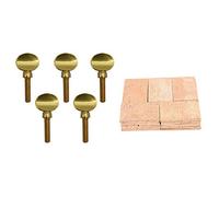 Goorvoucs 55 Pcs Instrument Parts: 50 Pcs Saxophone Neck Cork Sheet 2Mm Natural Neck Cork Sheet Natural Kit & 5 Pcs Gold Copper Clarinet Saxophone Sax Neck Tightening Screws