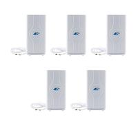 Goorvoucs 5X 700-2600Mhz 88Dbi 3G 4G Lte Antenna Mobile Antenna Male Connector Booster Mimo Panel Antenna+2 Meters(2X SMA-Male)