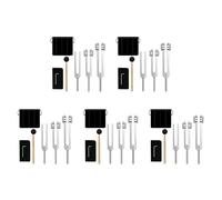 Goorvoucs 5X Tuning Forks Set-128 Hz, 256 Hz, 512 Hz,Tuning Forks Perfect for Healing,Chakra,Sound Therapy,Keep Body, Mind Spirit