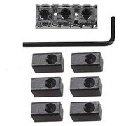 Goorvoucs 6 Pcs Guitar Tremolo Bridge Saddle Clamp Pressure Lock String Insert Metal Block for Electric Guitar Parts & 1 Pcs Electric Guitar String Locking Nut for Tremolo Bridge 42.2Mm