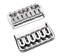 Goorvoucs 6-String Electric Guitar Saddle Bridge/Metal Fixed Bridge & 7 String Brass Saddle Bridge Strain Plate Bridge