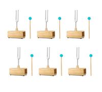 Goorvoucs 6X 528HZ Tuning Fork,Tuning Fork Resonance Box,for Sound Therapy, Yoga, and Relaxation