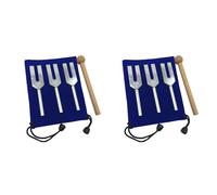 Goorvoucs 6x Tuning Forks Set 4096 Hz 4160 Hz 4225 Hz Tuning Forks Set Tuning Fork with Wooden Hammers and Cloth Bag Style 1