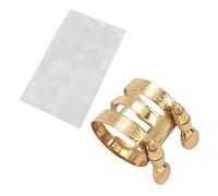 Goorvoucs 8Pcs Alto/Tenor Saxophone Sax Mouthpiece Patches Pads Cushions 0.3mm & 1 Pcs Alto Sax Clarinet Mouthpiece Ligature Clip