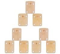 Goorvoucs 9Pcs Guitar Neck Shims, Solid Maple Wood Guitar Neck Shim Protection 0.25, 0.5 and 1 Degree Guitar Neck Plate Tool