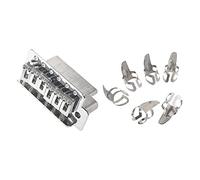 Goorvoucs Electric Guitar Tremolo Bridge with Neck Plate for Strat Guitar with 6Pcs Finger Picks Banjo Uuitar Picks
