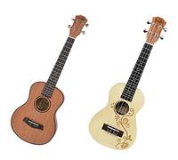 Goorvoucs Electric Ukulele 26 Inch Travel Guitar 4 Strings Wood Mahogany & 23 Inch Ukulele Concert Acoustic Mini Guitar Rosewood