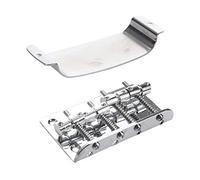 Goorvoucs Vintage Bass Bridge Assembly for Vintage and Precision Bass & Silver Vintage Pickup Cover