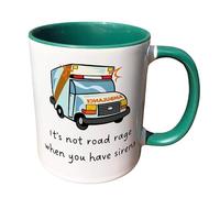 Goose and Moose Prints Paramedic Road Rage Career Mug - Personalised Green Ceramic Oval Mug - 7oz Capacity - Microwave & Dishwasher Safe - Leak Proof - Coffee Cup