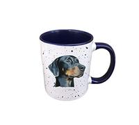 Goose and Moose Prints Personalised Doberman Mug Gift - Present for Dog Lovers - Pink Ceramic Round Personalised Mug (Standard Size)