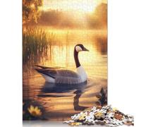 Goose at Sunset Jigsaw Puzzles Puzzles for Adults Kids. 1000 Piece Great Gifts Challenge Toy Educational Games Home Decoration for Adults& Kids Age 14 Years Up 1000pcs (75x50cm)