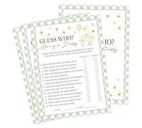 Goose Baby Shower Games, Sage Green Little Goose Guess Who Mommy or Daddy Game for 30 Guests with Game Cards, Gender Reveal, Baby Shower Supplies & Decorations (DV13)