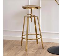 Goose Barstool - Set of 2 - Gold Screw Bolt - Round