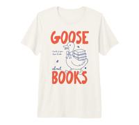Goose Book Club Reader Book Lover Silly Bookworm Bookish Premium T-Shirt