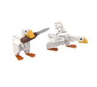 Goose Building Block Set, 81 Pieces, Desktop Ornament with Two Mini Geese, Animal Theme Model Kit for Adults