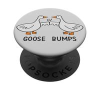 Goose Bumps, Funny Goose Pun, Two Geese Friends Fist Bumping PopSockets Adhesive PopGrip