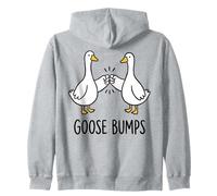 Goose Bumps Funny Silly Goose Meme Zip Hoodie