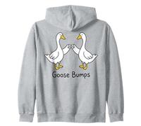 Goose Bumps Funny Silly Goose Meme Zip Hoodie