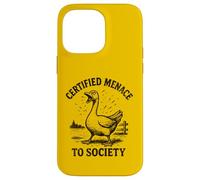 Goose Certified Menace To Society Farm Bird Humor Case for iPhone 14 Pro Max
