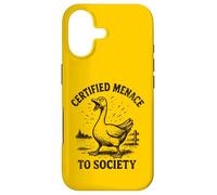 Goose Certified Menace To Society Farm Bird Humor Case for iPhone 17