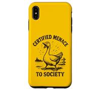 Goose Certified Menace To Society Farm Bird Humor Case for iPhone XS Max