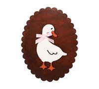 Goose Decor Nursery, Wooden Silly Goose Vintage Nursery Decor Cute Duck Wall Art with Double-Sided Tape Funny Animal No-Drill Wood Plaque for Kids Bedroom