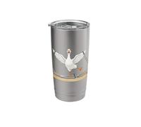 Goose Doing Pilates Pose On Reformer Pilates Machine Goose Stainless Steel Insulated Tumbler