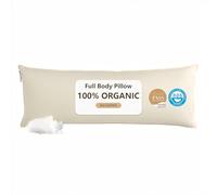 Goose Down Body Pillows for Adults Large Long Body Pillow Firm Hugging Pillow Insert for Side Sleepers, Breathable 20x54 Full Length Cooling Body Pillow for Bed Sleeping with 100% Organic Cotton Shell