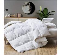 Goose Down Feather Duvet Quilt Luxury Comforter Deluxe, Super Soft, 3D Baffle Boxes design, Anti Allergy, Double Stiched piping, Best Hotel Quality (Double 13.5 Tog, Goose Down Feather)