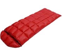 Goose Down Sleeping Bag 41 Degree F 800 Fill Power Rectangular Down Sleeping Bag Super Light Down Bag With Envelope For Backpacking, Red