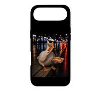 Goose Eating Hot Dogs Silly Animal Foodie Honking Bird Meme Case for iPhone Air