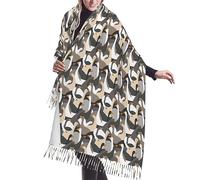 Goose Farm Animal Women Fringed Scarf Large Soft Cashmere Feel Shawls Wraps Light Stole 196x68 cm