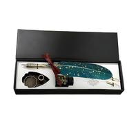Goose Feather And Ink Set - Making Note Pens | Vintage Writing Aid, Beginners Crown Pens For Beginners Writers Authors Readers Painters Students Teachers Collectors Artists Year