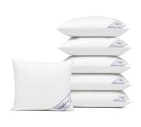 Goose Feather Down Cushions Inners, Premium Duck Feather Cushion Pad Inserts, Microfibre Down Proof Cover, Sofa Cushion Fillers for Pillow Covers Soft, Fluffy & Hypoallergenic (6x Pack)