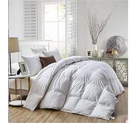 Goose Feather & Down Duvet 13.5 Tog Luxury Comforter Deluxe Quilt, Premium Hotel Quality, Super Soft, Warm and Cosy, Anti Allergy, Computer Quilted Construction Self Fabric Piping (Single (135x200)cm)
