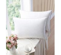Goose Feather & Down Duvet 13.5 Tog Luxury Quilt, Premium Hotel Quality Comforter, Super Soft, Warm and Cosy, Anti Allergy, Computer Quilted Construction Self Fabric Piping (Pillow Pair 48x74 cm)