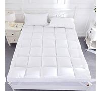 Goose Feather & Down Luxury Mattress Toppers Super Soft Cosy Durable 5cms Thick Mattress Toppers With 100% Egyptian Cotton Cover (Single)