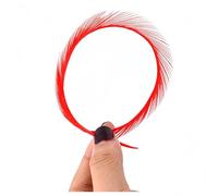 Goose feathers Fly Tying Materials Tools Goose Wing Biots Marabou Feathers Stonefly Nymph Tails Quills Wings Tail Spheasant tai Nymph fly tying Wrap Lure Fishing (Bright red,50pcs)