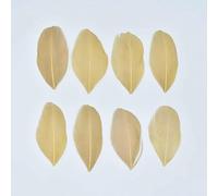 Goose Feathers for Jewelry Making 5-8cm Decoration Geese White Swan Needlework Wedding Handicraft Accessories DIY Craft Supplies-khaki-20Pcs