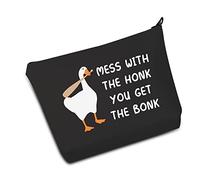 Goose Game Lover Gift Mess with The Honk You Get The Bonk Cosmetic Bag (Mess with The Honk B EU)