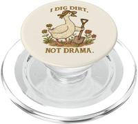 Goose Gardener I Dig Dirt Not Drama Cottagecore Mama Vintage PopSockets PopGrip for MagSafe