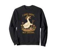 Goose Gardener I Dig Dirt Not Drama Cottagecore Mama Vintage Sweatshirt