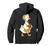 Goose Gardening Summer Fruits Strawberry Basket Cottagecore Pullover Hoodie