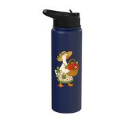 Goose Gardening Summer Fruits Strawberry Cottagecore Stainless Steel Insulated Water Bottle