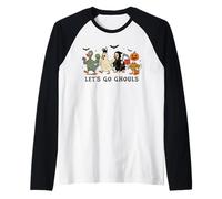 Goose Halloween Costume Idea Funny Lets Go Ghouls Ghost Raglan Baseball Tee