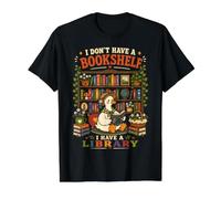 Goose Have A Library Book Lover Reading Art Funny Value Graphic T-Shirt, Men, Black, XL