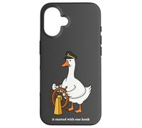 Goose Honk Captain Origin Story Funny Silly Case for iPhone 16